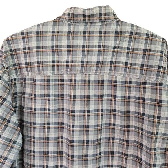 G.H. Bass & Co. Large Explorer Mens Plaid Button-Down Shirt Roll Tab Sleeves - Picture 6 of 11